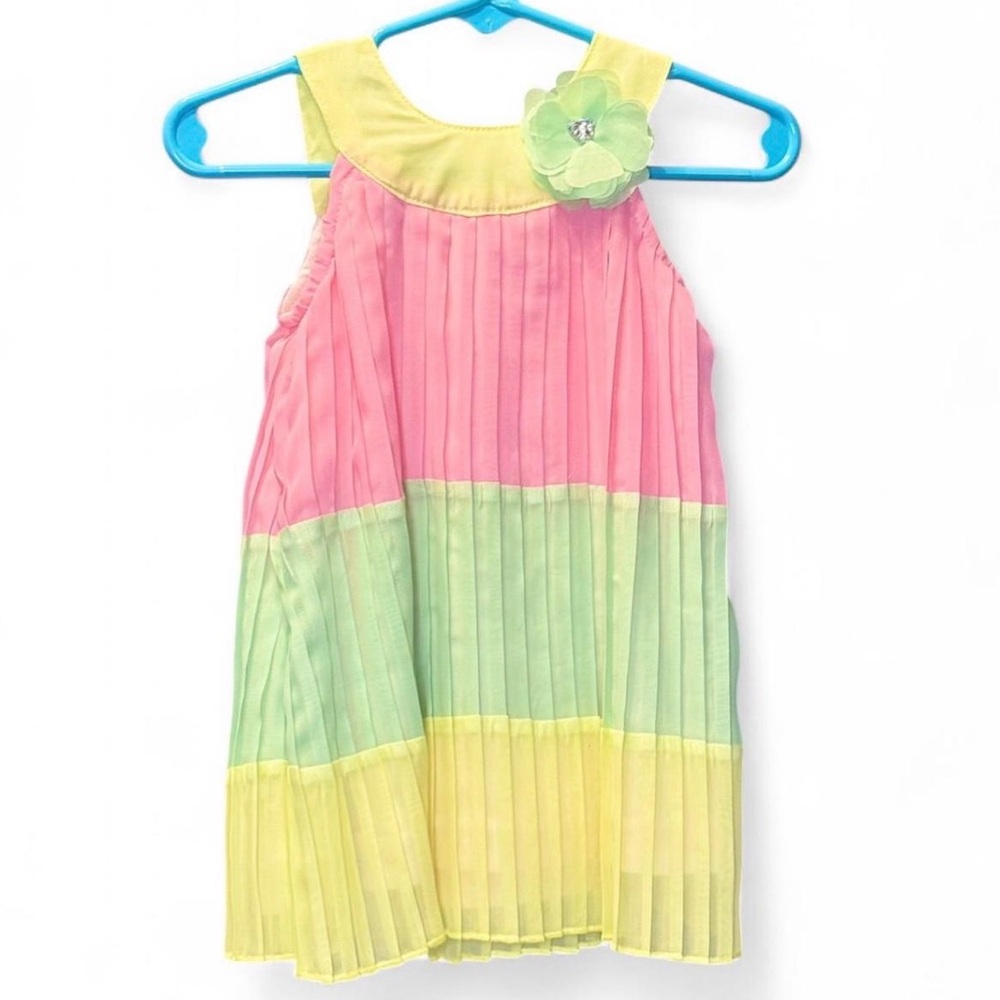 Blueberi Boulevard Pink and Yellow Dress